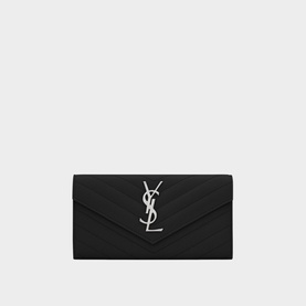 Monogram Large Embossed Leather Flap Wallet