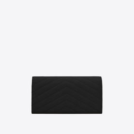 Monogram Large Embossed Leather Flap Wallet