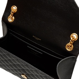 Matelass&eacute; Leather Medium Envelope Bag