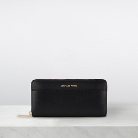Money Pieces Pocket Zip Around Wallet