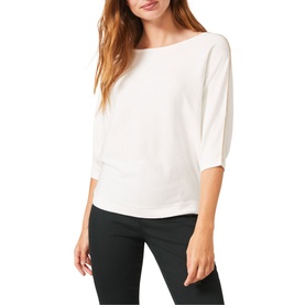 Malica Metallic Leaf Trim Knit Top