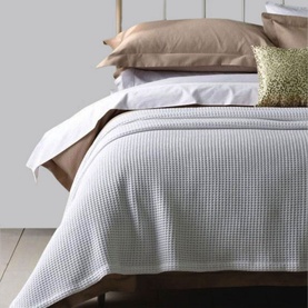 Hotel Collection Sedona Waffle Throw White