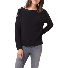 Mimi Textured Eyelet Fine Knit Sweater
