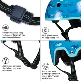 Micro Scooter Sealife Printed Small Bike Helmet