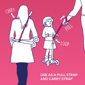 Pull & Carry Scooter Strap Pink