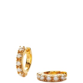 Gemstone Pearl Earrings