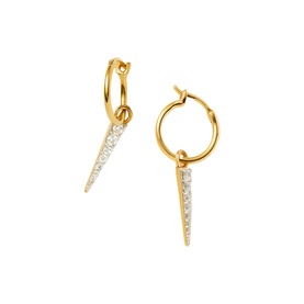 Mini Pav&eacute; Spike Charm Earrings