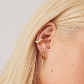 Mini Pav&eacute; Spike Charm Earrings