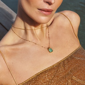 Amazonite Lena Charm Necklace