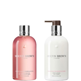 Delicious Rhubarb and Rose Shower Gel and Lotion Set