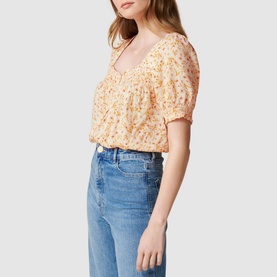 Mon Square Neck Button-Through Top