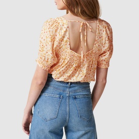 Mon Square Neck Button-Through Top