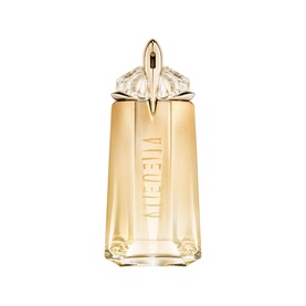 MUGLER Alien Goddess Eau de Parfum 90ml, amber-gold faceted bottle with gold star-shaped cap