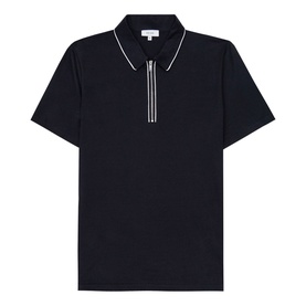 Nathan Mercerised Cotton Zip Neck Polo