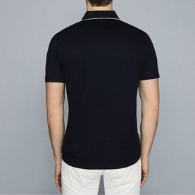 Nathan Mercerised Cotton Zip Neck Polo