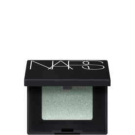 NARS Single Eyeshadow in Zambezi, compact powder eyeshadow in shimmery mint green, shown open in black square compact