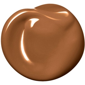 NARS Sheer Glow Foundation in Manaus, deep warm brown shade shown as a glossy liquid swatch