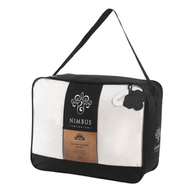 Nimbus Quilt Goose Down 10.5 Tog Duvet Bronze Collection, white duvet packaged in black carry bag with handle