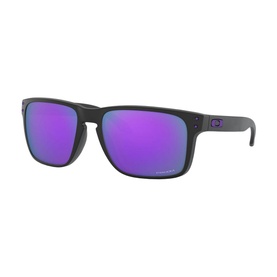 Oakley Square Sunglasses 0OO9417 in black frame with violet mirrored lenses, bold square silhouette with branded arm detail