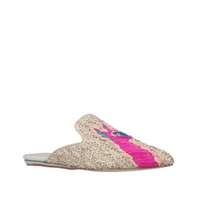 Otter Llama Raffia Mules