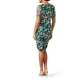 Oralie Floral Embroidered Fitted Dress