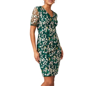 Oralie Floral Embroidered Fitted Dress