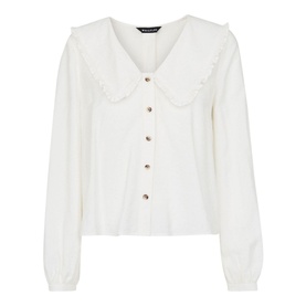 Oversized Collar Detail Top