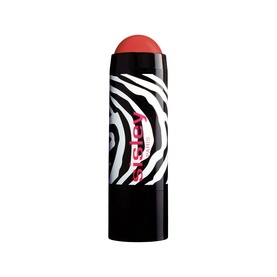 Sisley Phyto-Blush Twist blush stick, 5.5g, coral-red tone in zebra-print monochrome packaging