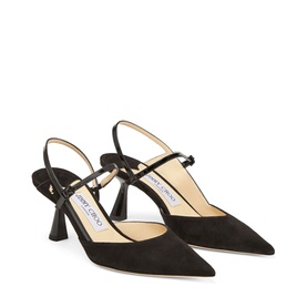 Ray 65 Suede & Patent Leather Slingback Pumps