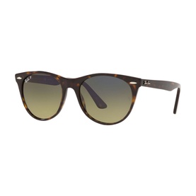 Ray-Ban Polar Wayfarer II Sunglasses RB2185 55 in tortoiseshell acetate frames with gradient green-blue lenses