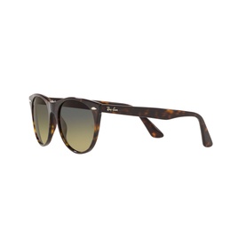 Ray-Ban Polar Wayfarer II Sunglasses RB2185 55 in tortoiseshell acetate with gradient green lenses, angled view