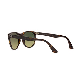 Ray-Ban Polar Wayfarer II Sunglasses RB2185 55 in tortoiseshell acetate with green gradient lenses, rear three-quarter view