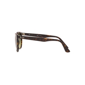 Ray-Ban Polar Wayfarer II Sunglasses RB2185 55 in tortoiseshell acetate, shown from the side revealing temple and frame profile