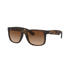 Havana Justin Rectangle Patterned Sunglasses Brown