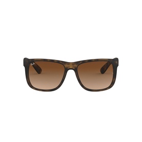 Havana Justin Rectangle Patterned Sunglasses Brown
