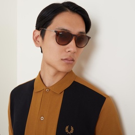 Havana Erika Pilot Patterned Sunglasses  Brown