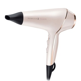 Remington Proluxe Dryer Cream hair dryer in cream and rose gold with concentrator nozzle attachment