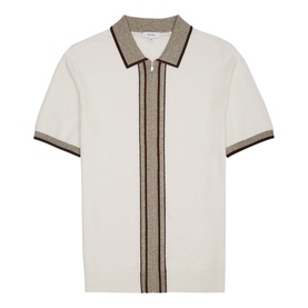 Roland Striped Zip Through Polo