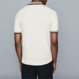 Roland Striped Zip Through Polo