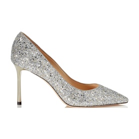 Romy 85 Coarse Glitter Pumps