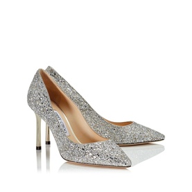 Romy 85 Coarse Glitter Pumps