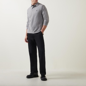 Long Sleeve Cotton Piqu&eacute; Polo Shirt