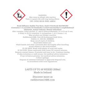 Dublin Tea Rose Oud & Patchouli Reed Diffuser