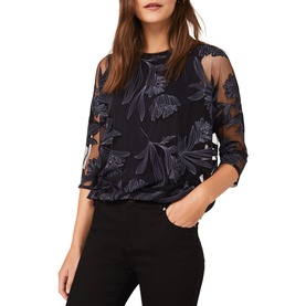 Reine Print Burnout Top