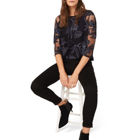 Reine Print Burnout Top