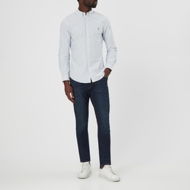 Stripe Slim Fit Cotton Oxford Shirt
