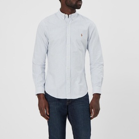 Stripe Slim Fit Cotton Oxford Shirt