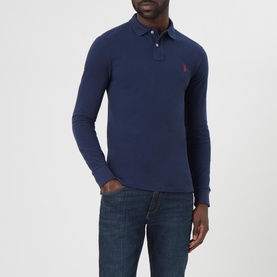 Long Sleeve Pique Polo Shirt
