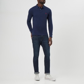 Long Sleeve Pique Polo Shirt