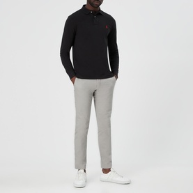 Custom Fit Long Sleeve Polo Shirt
